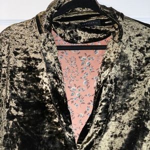 Sanctuary green velvet blazer